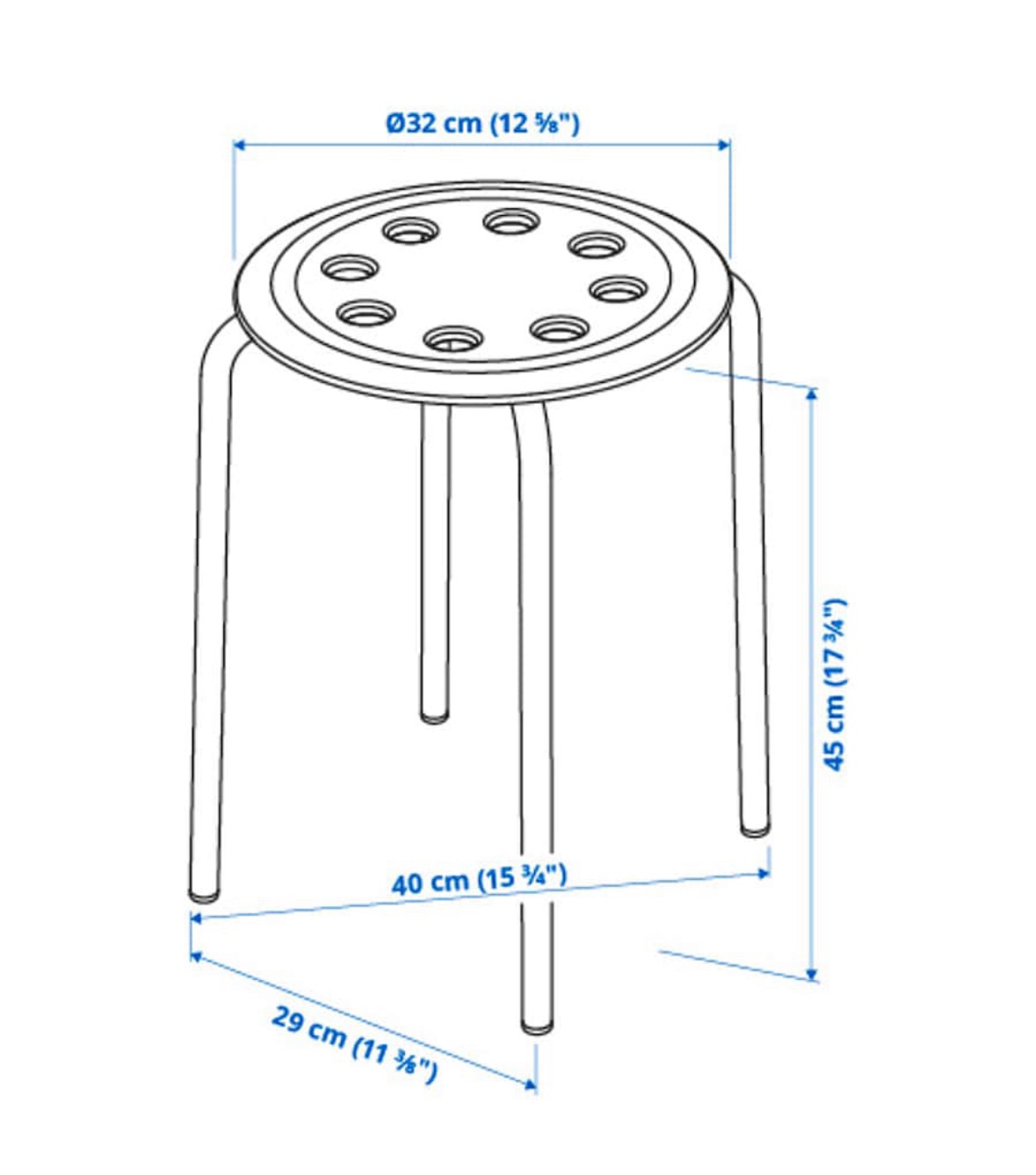🧡 Ikea Stool - photo 5