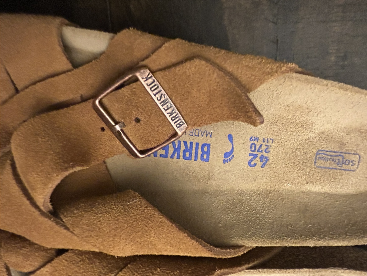 Birkenstock unisex Lugano suede leather mink 42 NEW image indicator(6)