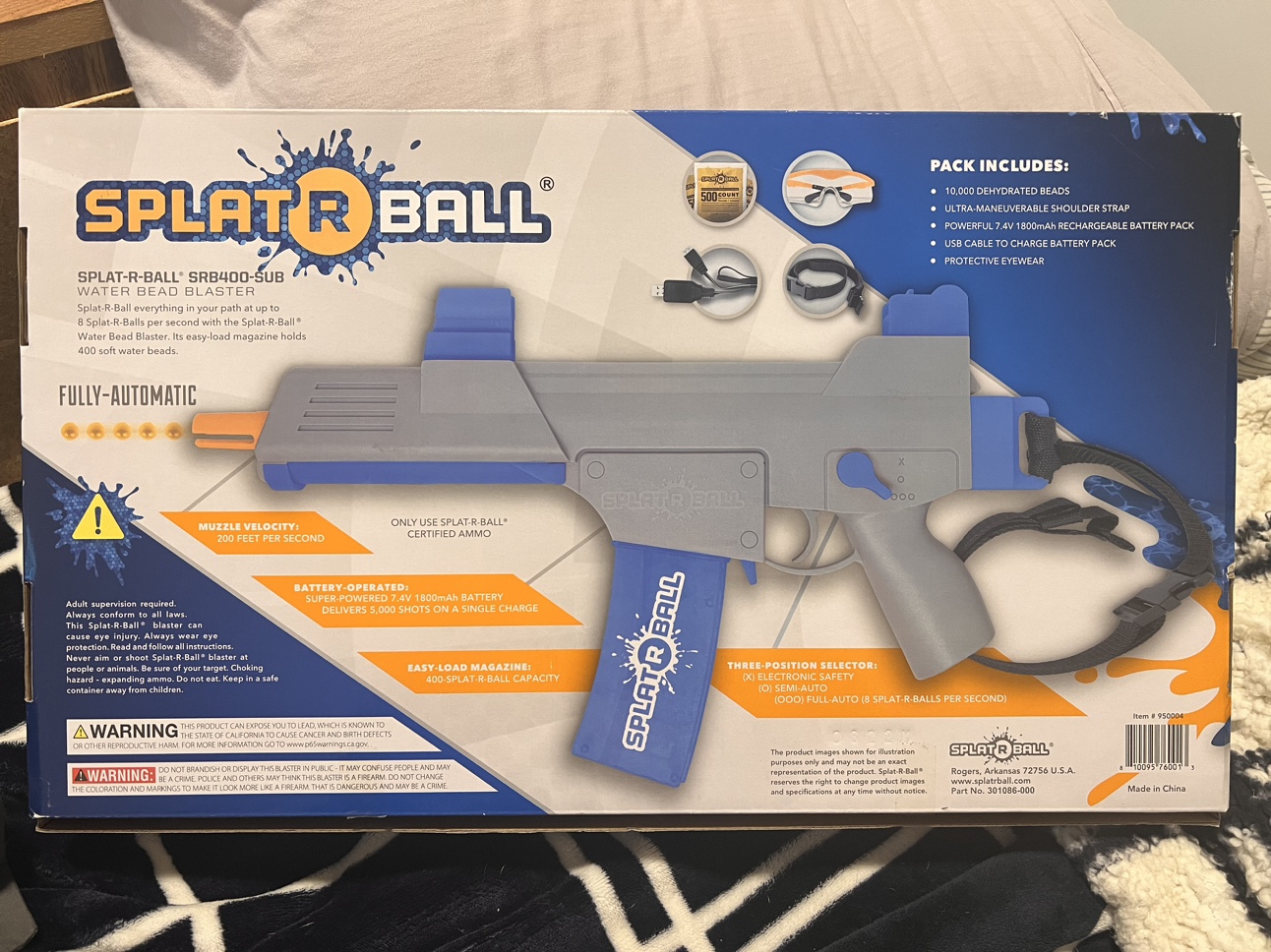 Splat-R-Blast Gun with 40 pack of  Gel Ball - photo 2