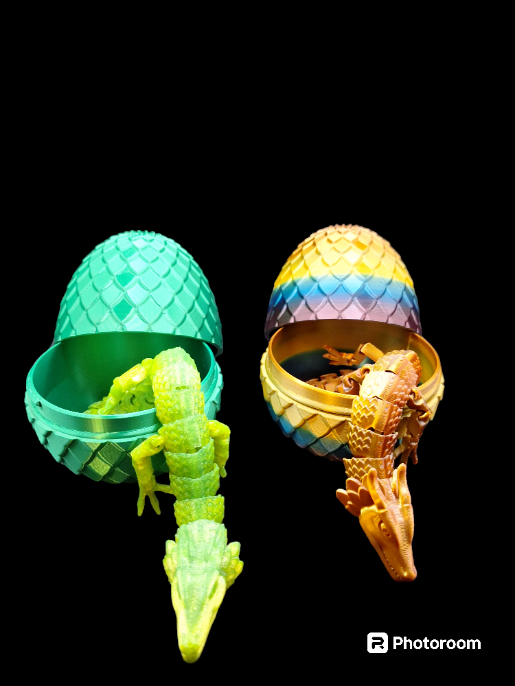 3D printed fidget leaf dragons and eggs thumbnail