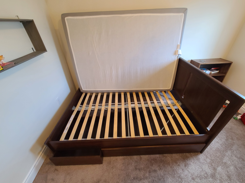 full size ikea bed frame with storage.