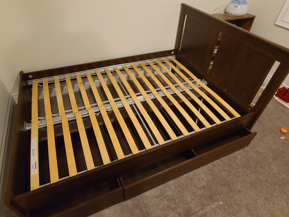 full size ikea bed frame with storage. - photo 4
