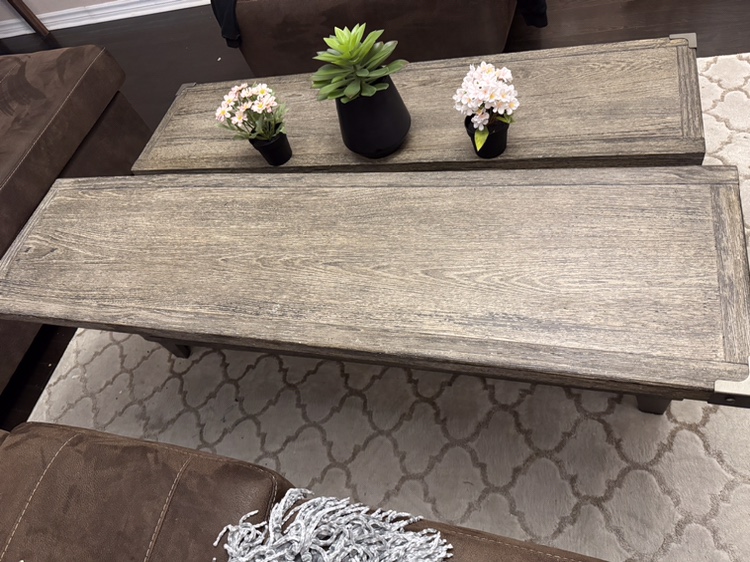 2 Stage Teak Wood Pull-up Coffee Table - photo 4