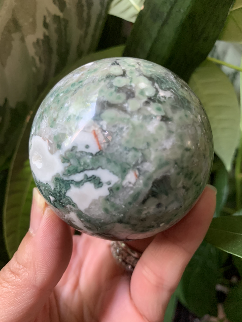 Moss agate sphere (a) | crystal image indicator(3)