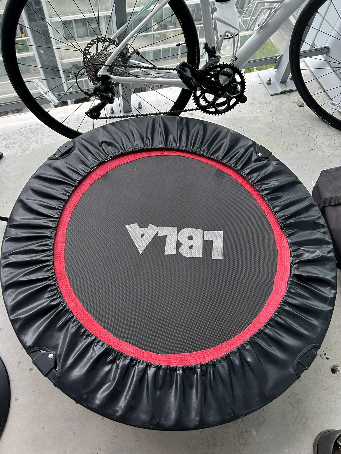 38” Foldable mini fitness trampoline - fitness rebounder