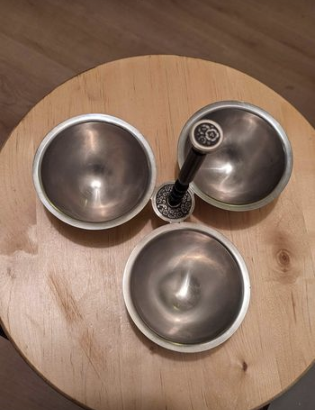 VINTAGE Oneida Stainless 18/8 Condiment Relish 3 Bowl Server image indicator(2)