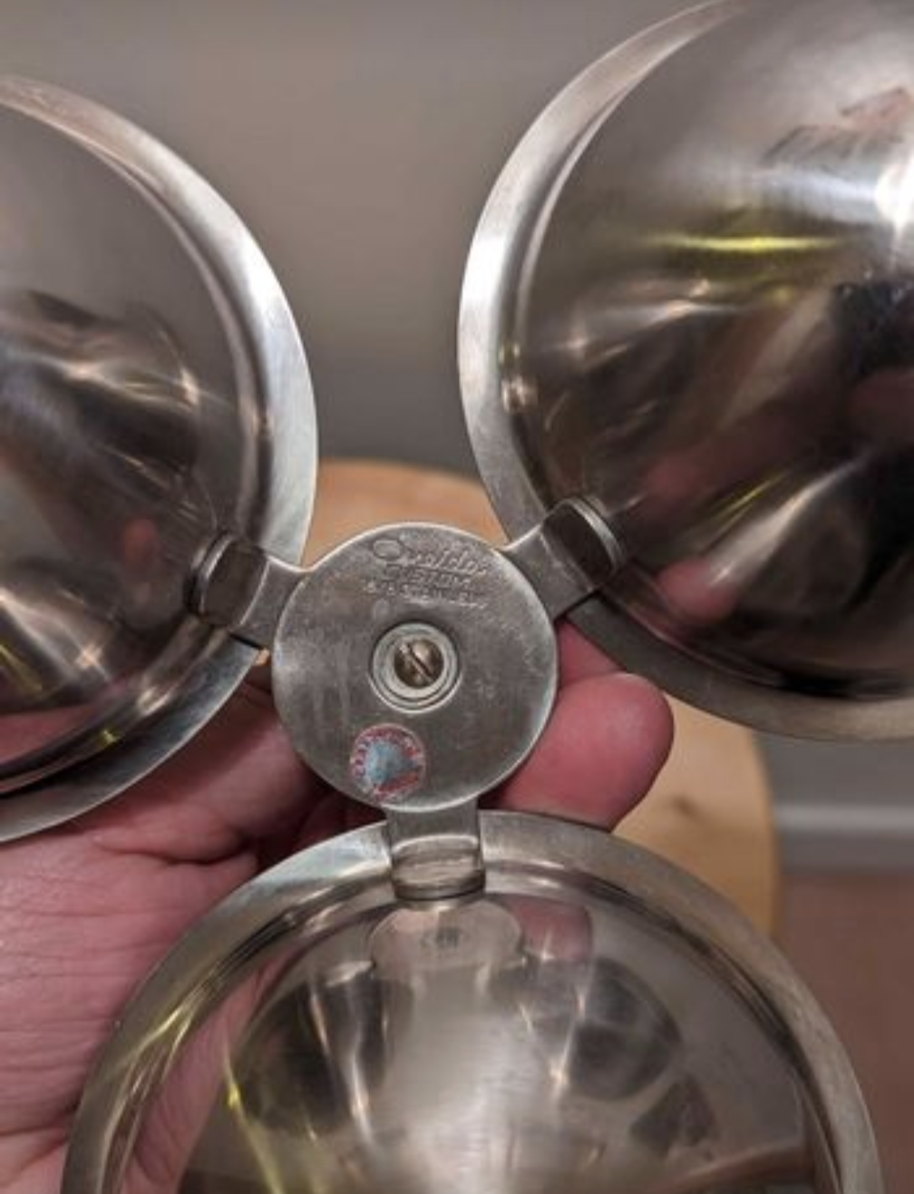 VINTAGE Oneida Stainless 18/8 Condiment Relish 3 Bowl Server image indicator(3)