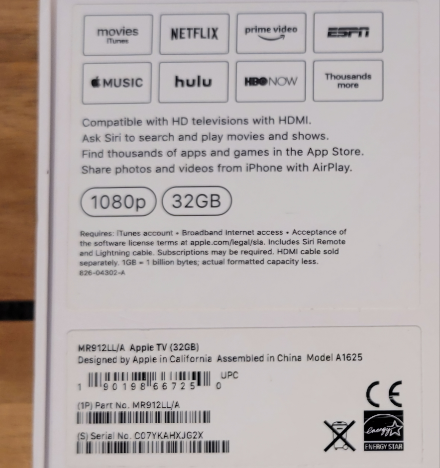 Open box APPLE TV 1080p 32GB, NEW image indicator(6)