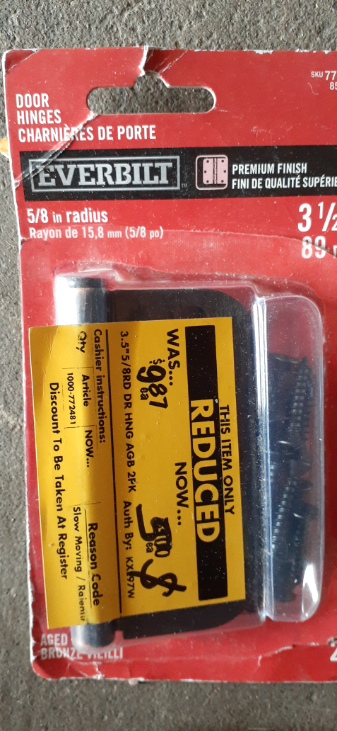 2pc Door hinges.3 5" $5 each only