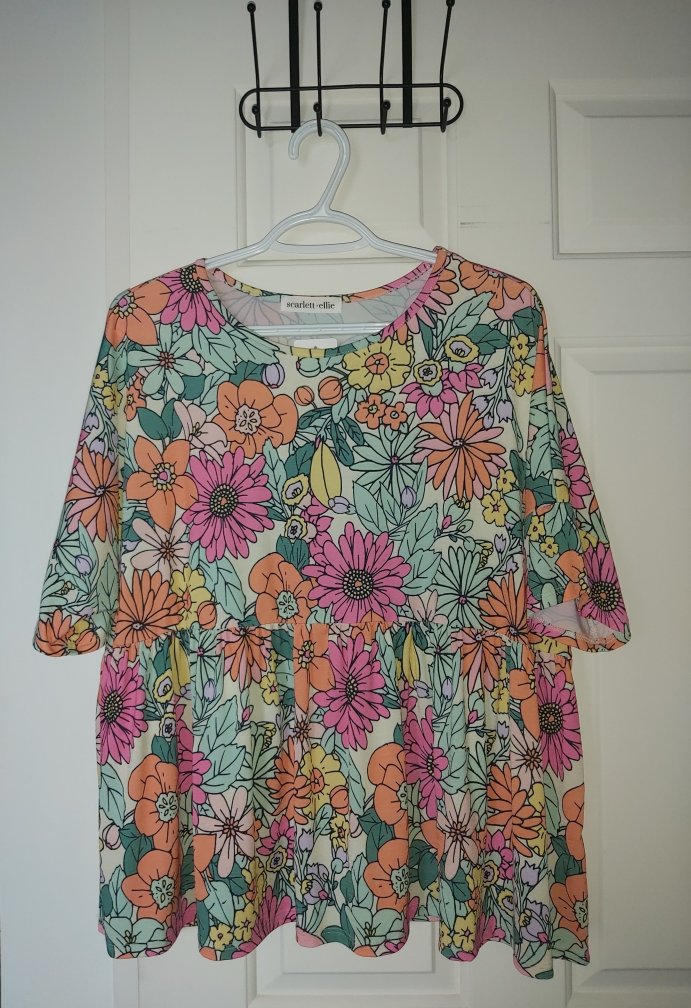 ladies retro print blouse New image indicator(2)