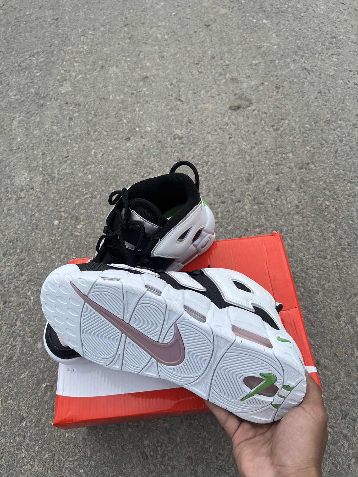 Nike Air More Uptempo ‘Black Green White’ - photo 2