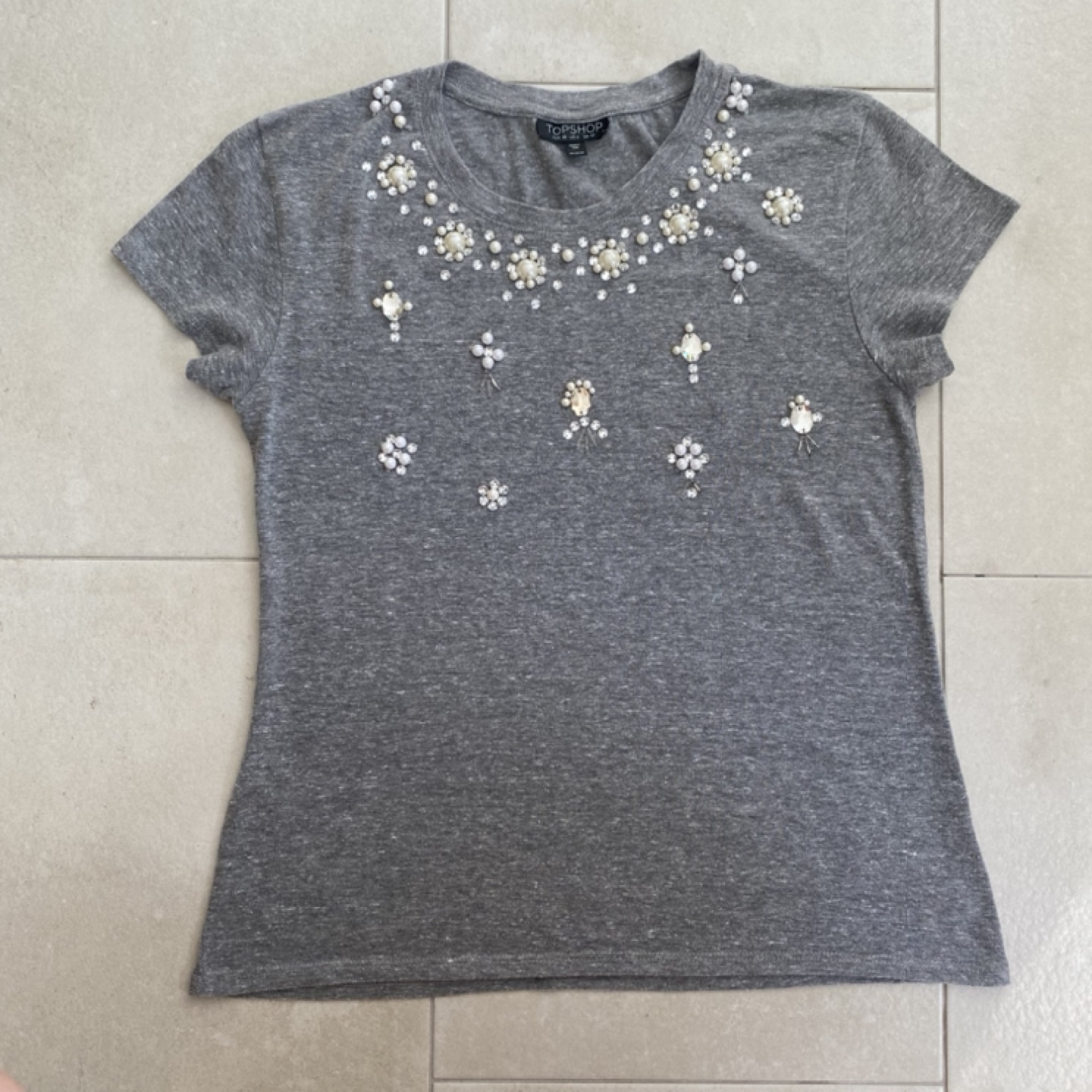 Topshop Bedazzled T Shirt image indicator(6)