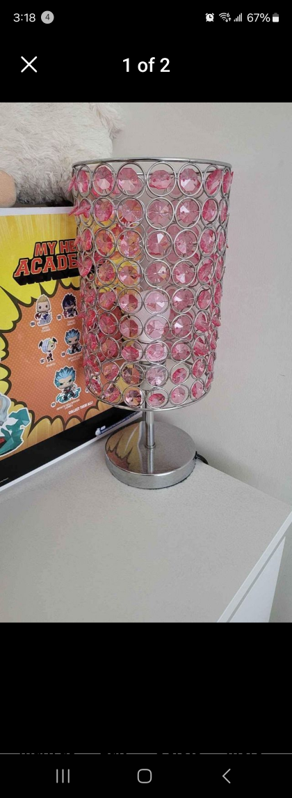 pink diamonte lamp thumbnail