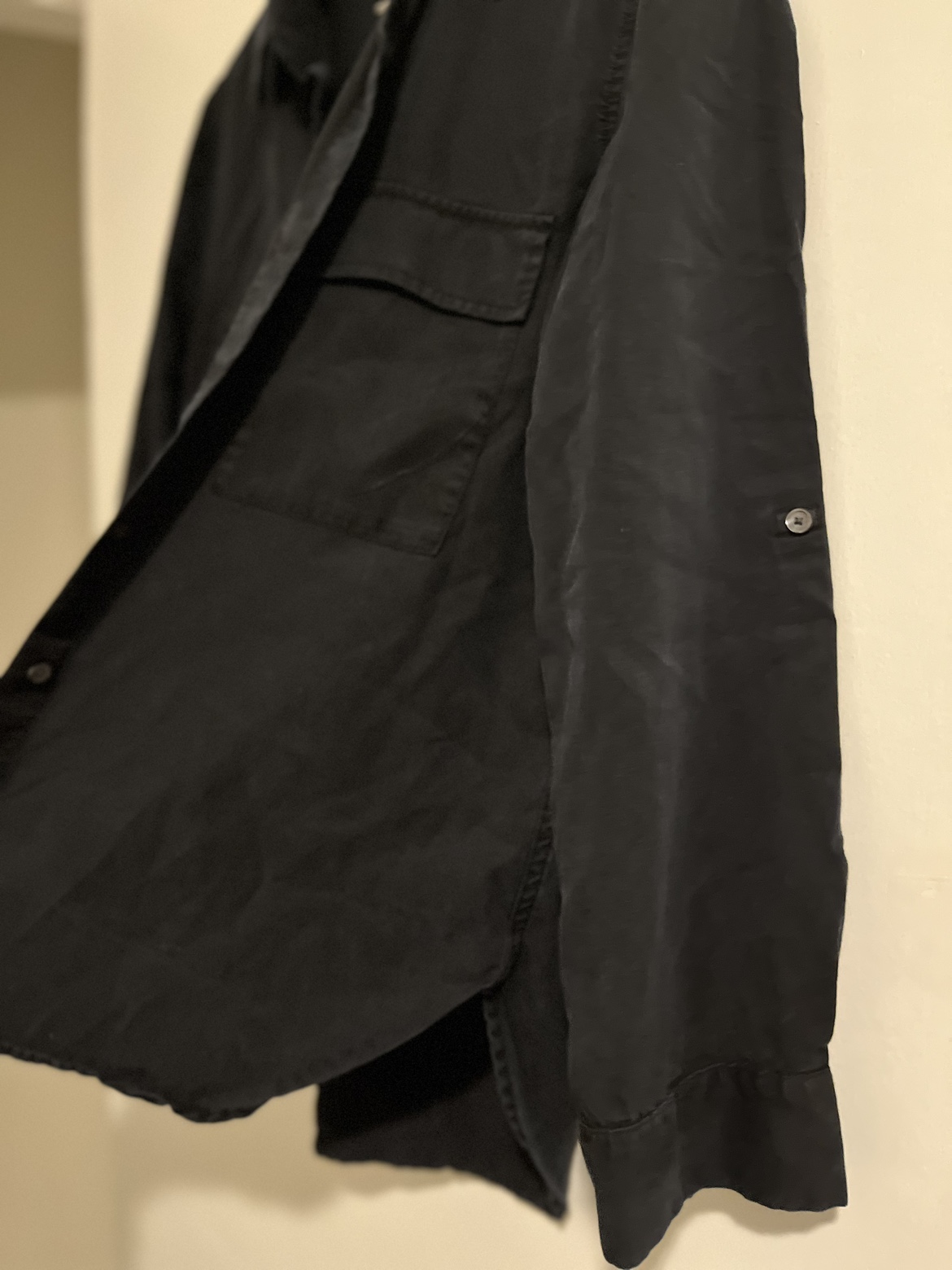 Babaton navy blue long sleeve shirt image indicator(2)