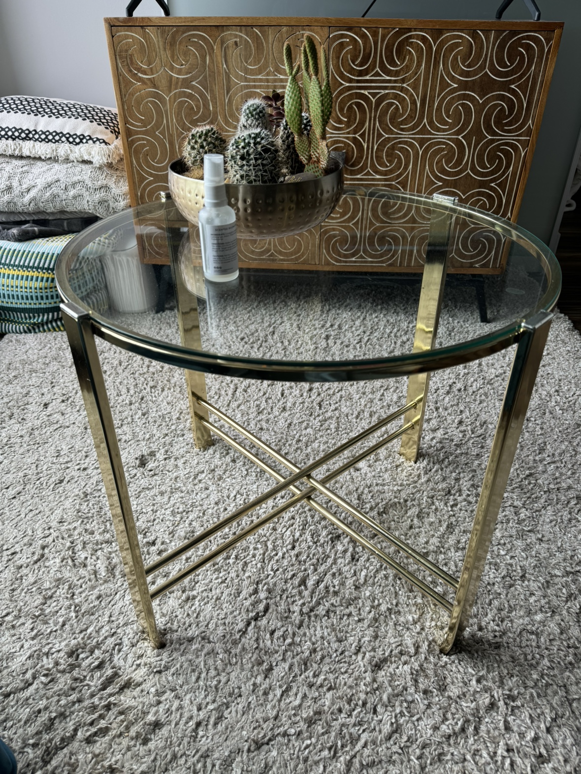 Gold coffee table