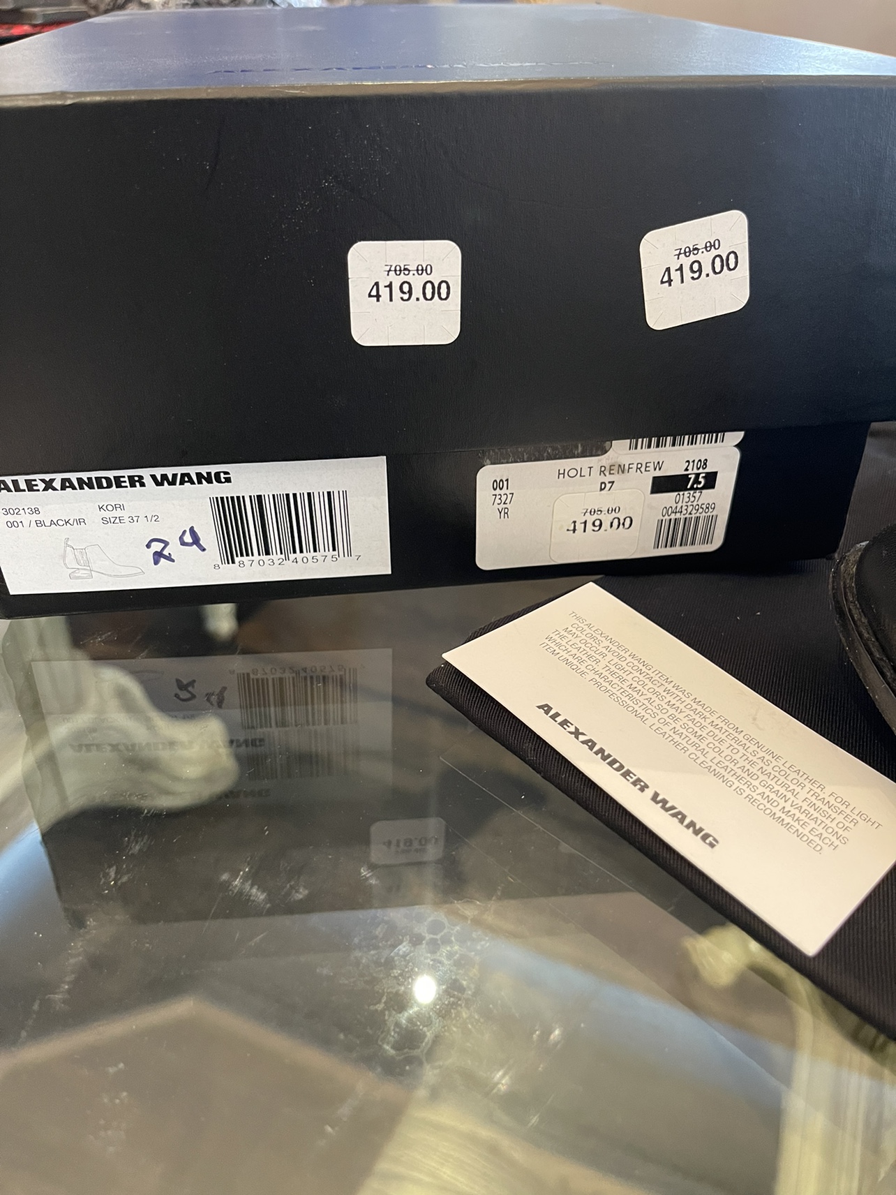 Authentic Alexander Wang Anouck Boots Black Leather Rose Gold image indicator(3)