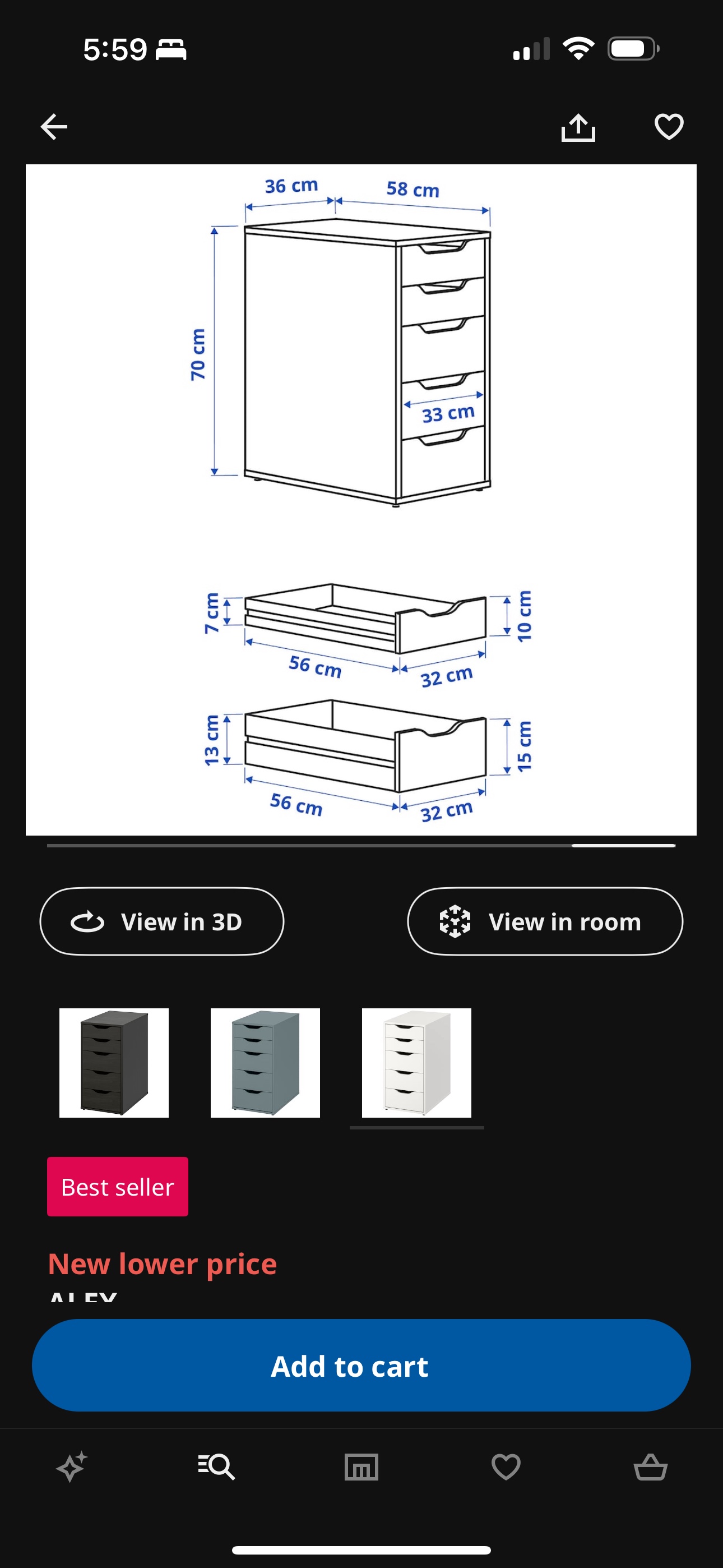 🔥Moving IKEA Alex 5 drawers desk base slight scratches - photo 3