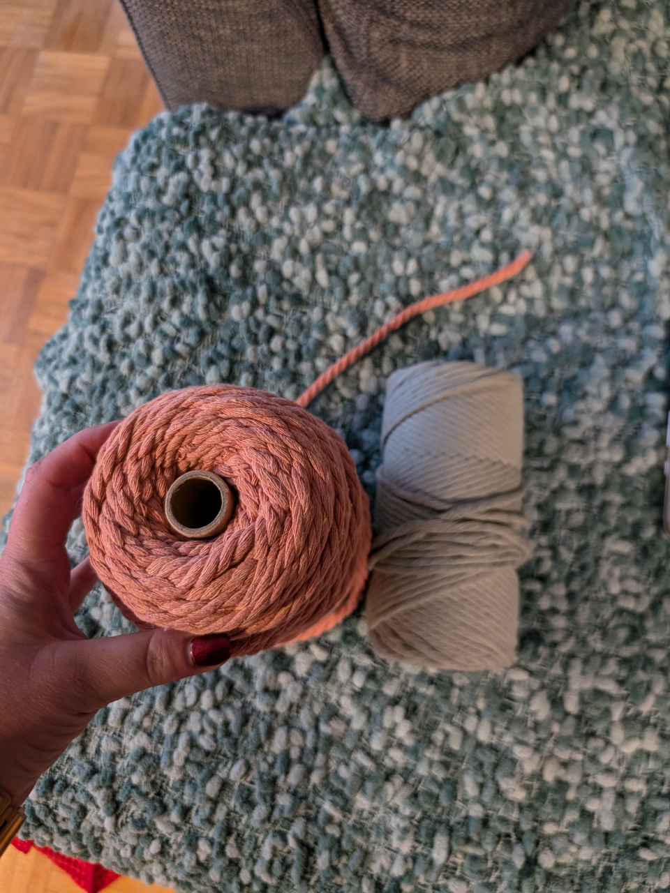 100% recycled cotton rope used for macrame plant hangers image indicator(9)