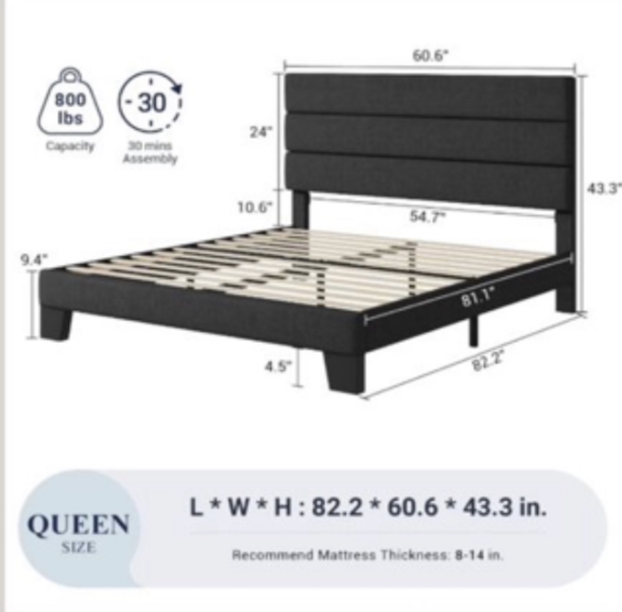 Bed frame Queen Size - photo 4