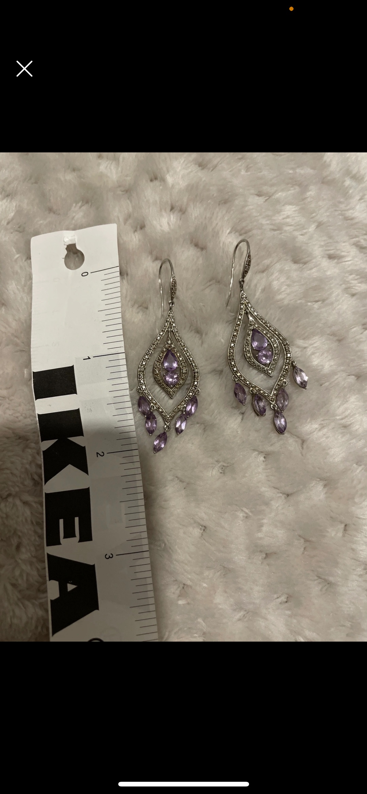 Silver earrings with Amethyst image indicator(3)