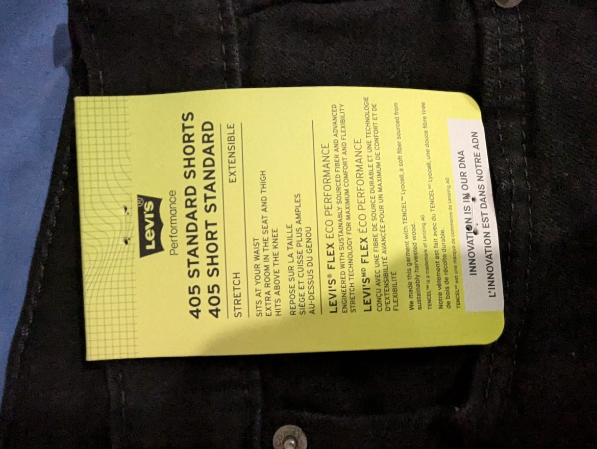 Levis 405 Standard Black Denim Shorts - photo 5