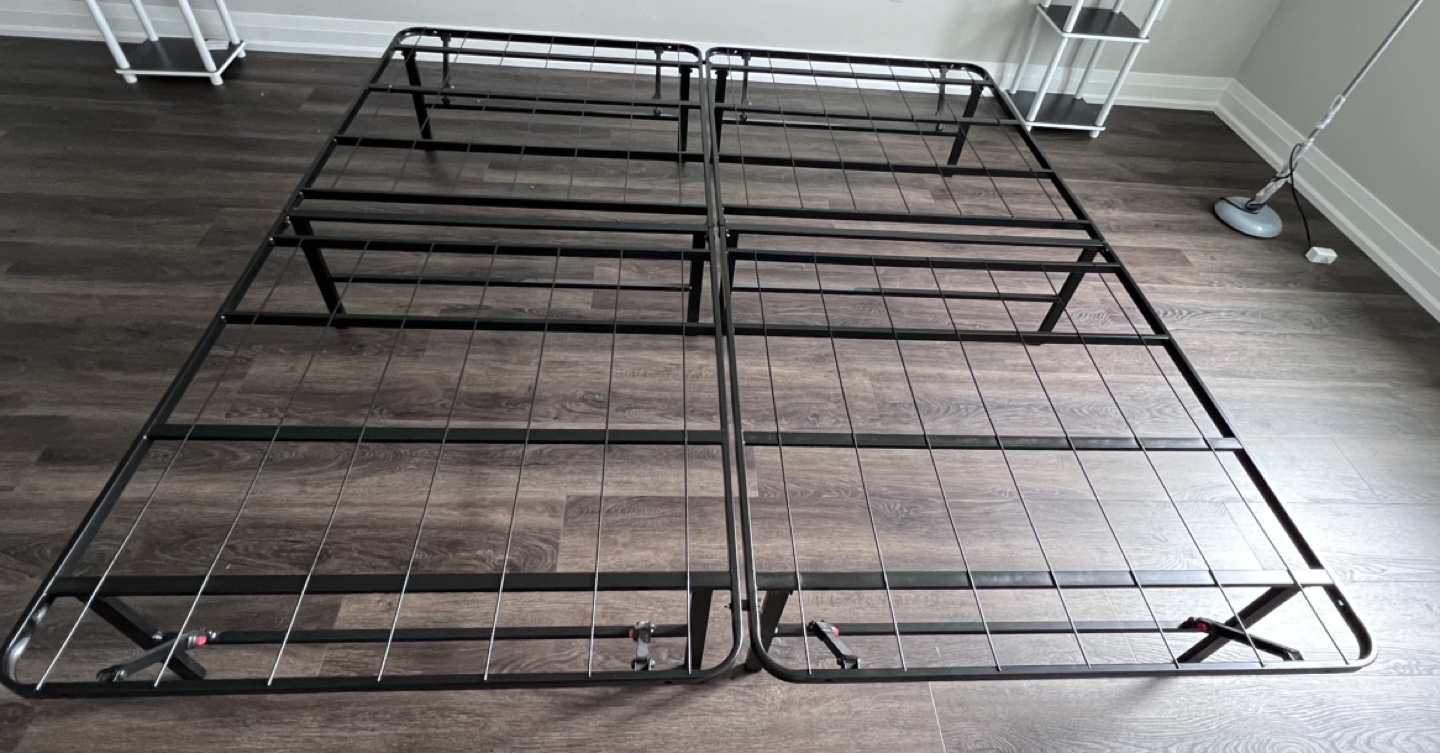 Move out sale: 14" High Profile Foldable Steel Bed Frame- King - photo 3