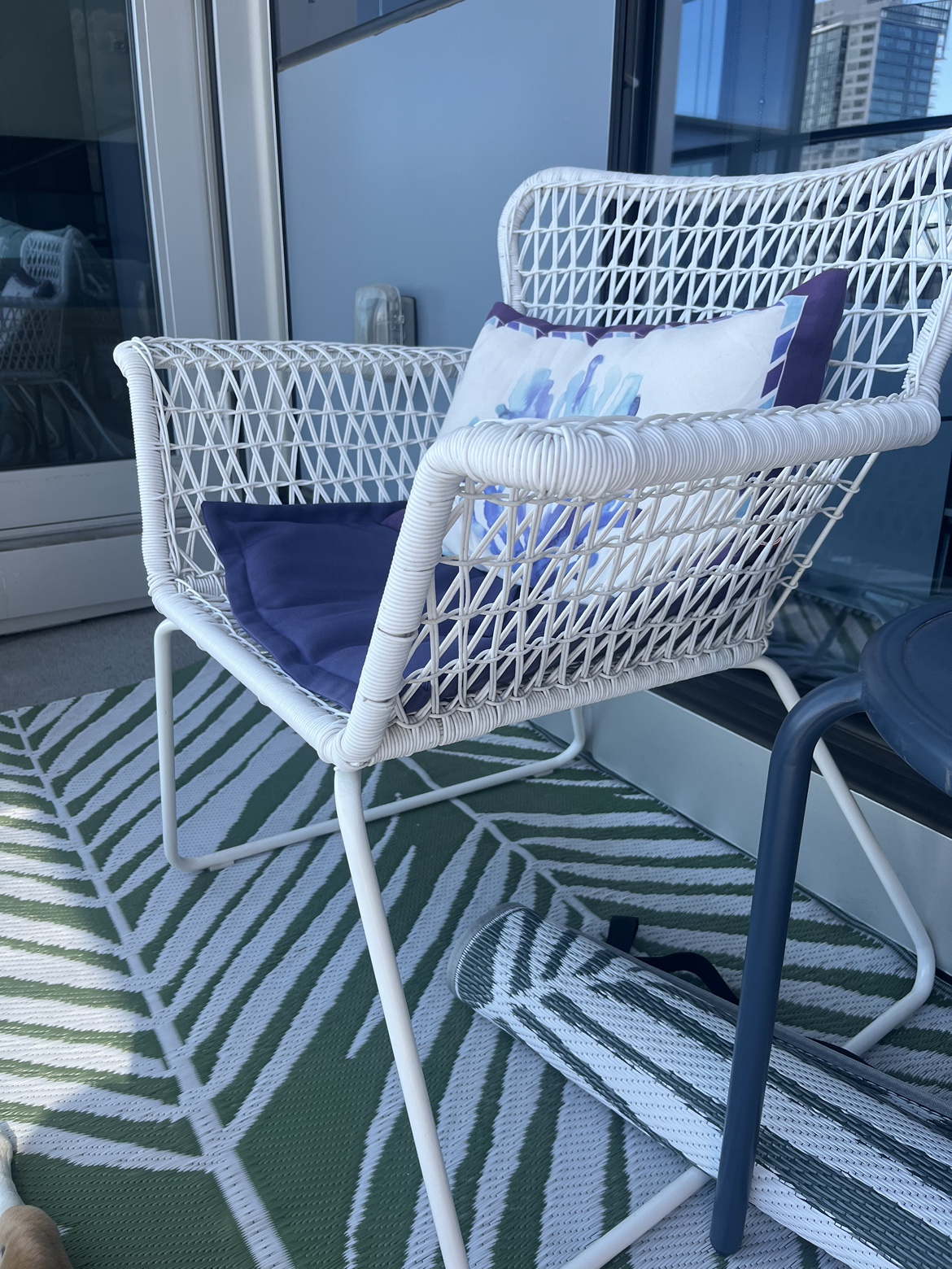 2 IKEA “Hogsten” outdoor armchairs