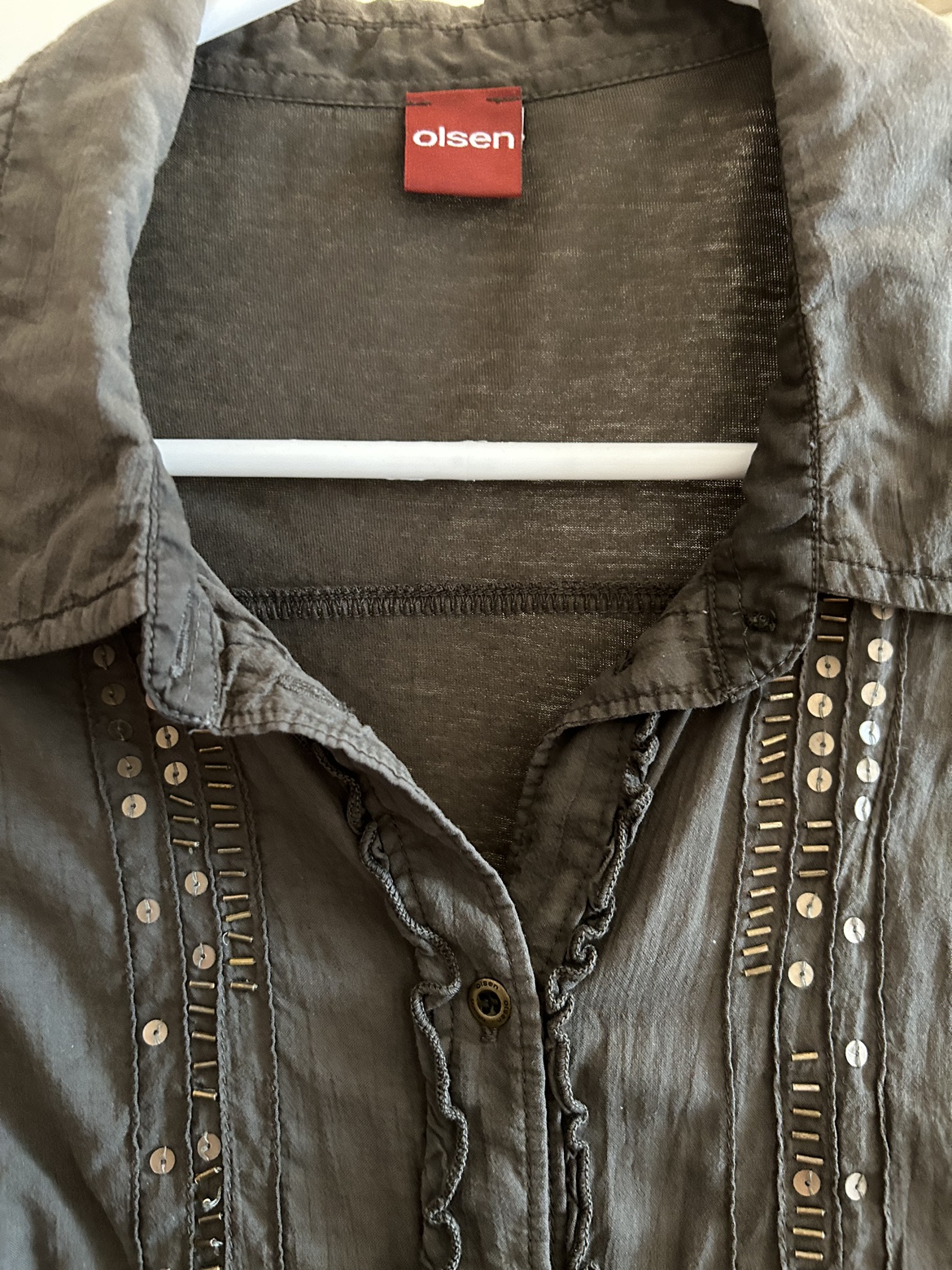 Women’s Hunter Green Shirt from European Brand Olsen image indicator(3)