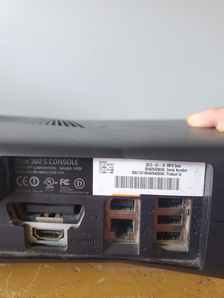 Xbox 360 Microsoft Black 1439 Video Game System Console image indicator(3)