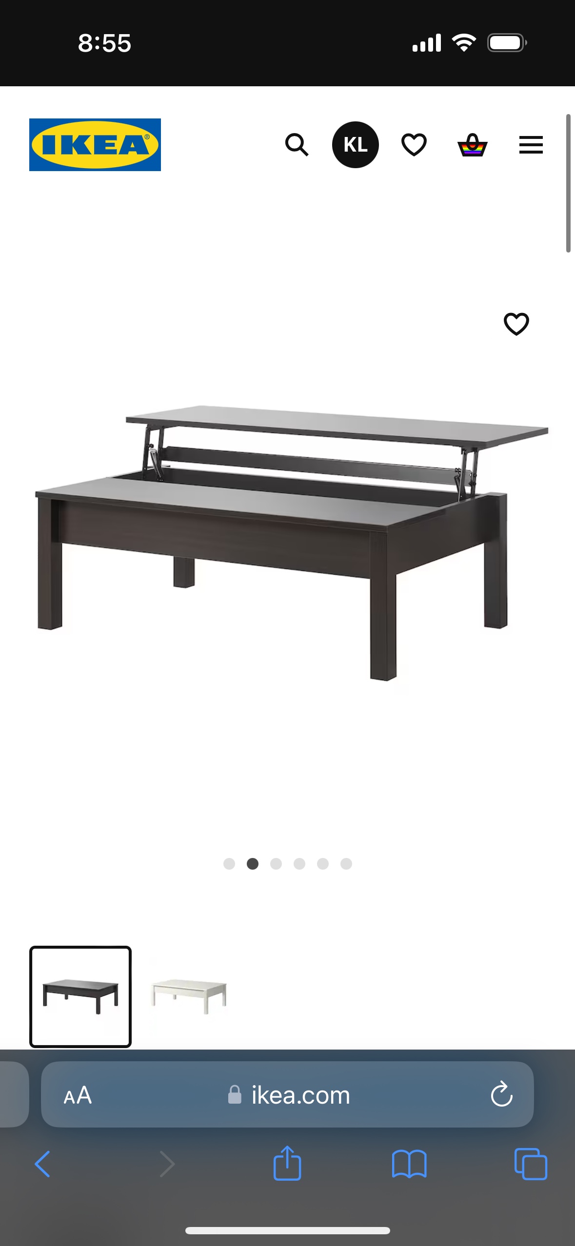 Ikea TRULSTORP lift top storage coffee table - photo 2