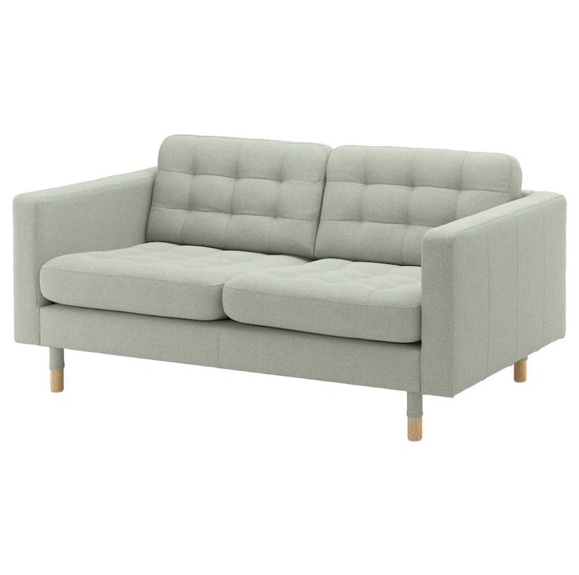 IKEA MORABO sofa, Gunnared light green/wood