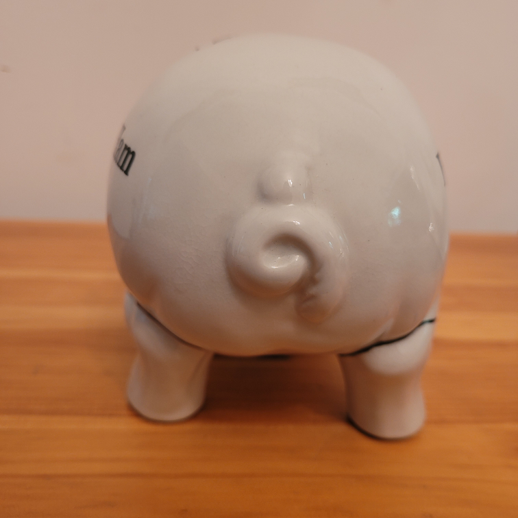 Vintage DEPARTMENT 56 Butcher Chart Piggy Bank image indicator(5)