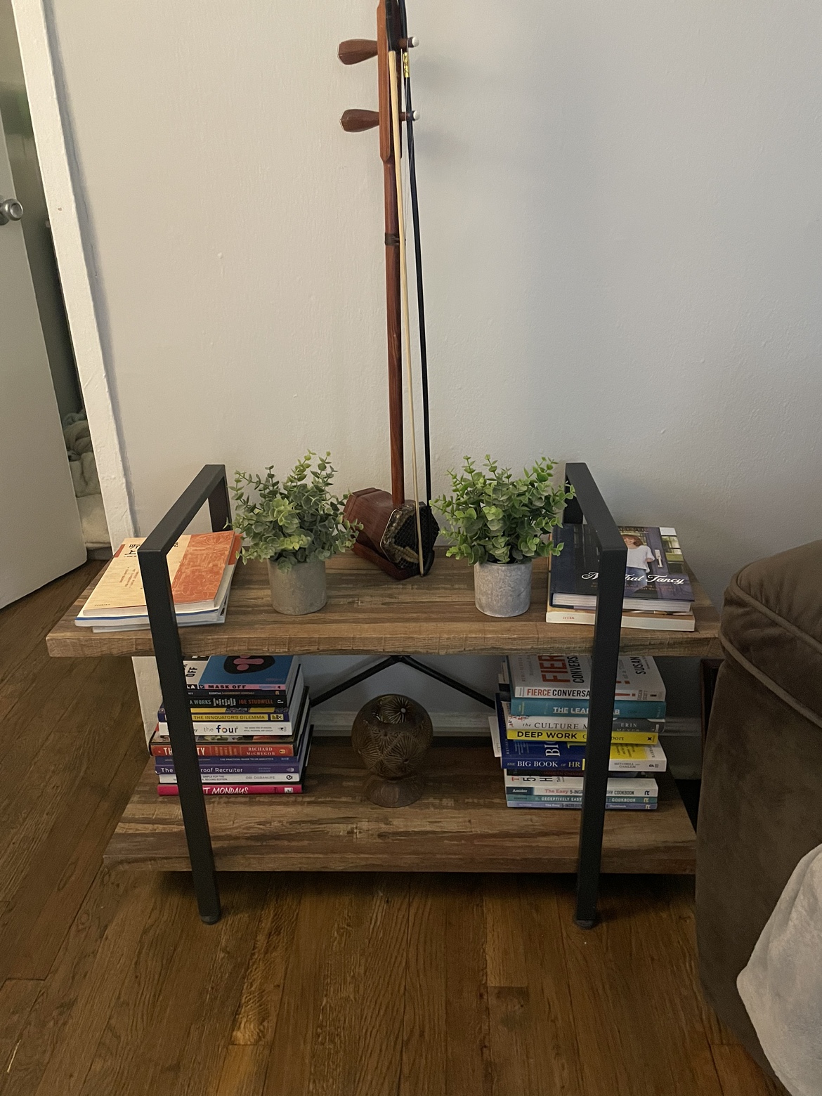 Wood side table