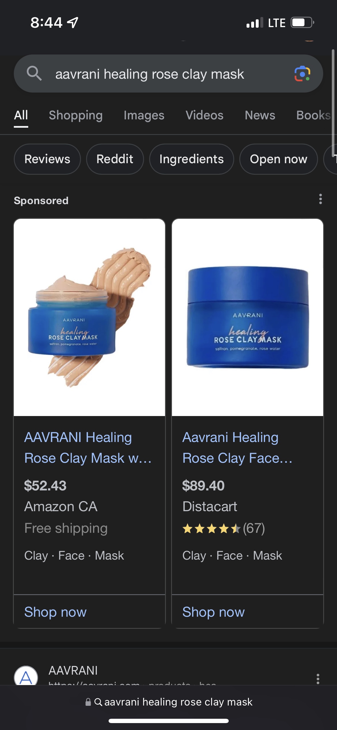 Aavrani healing rose clay mask 15ml image indicator(2)