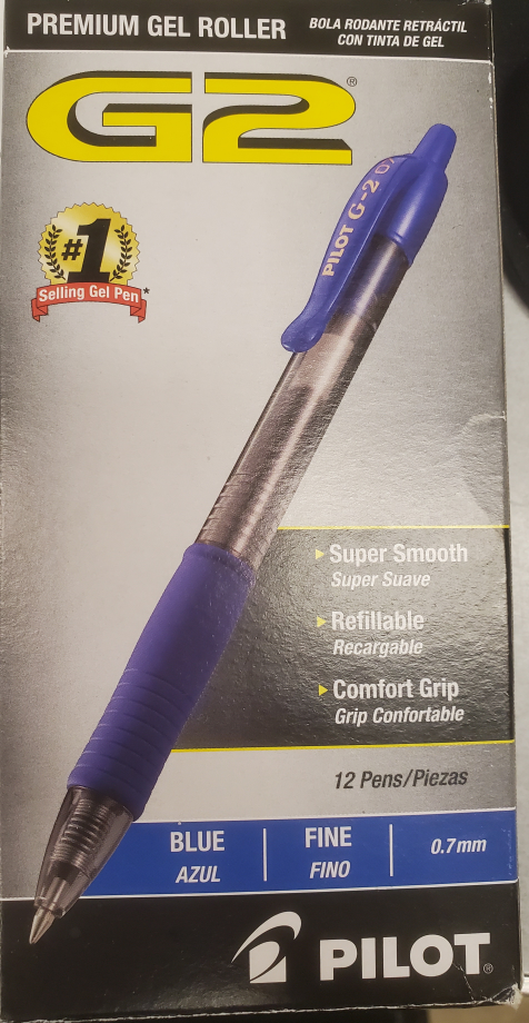 free-  5 blue pens