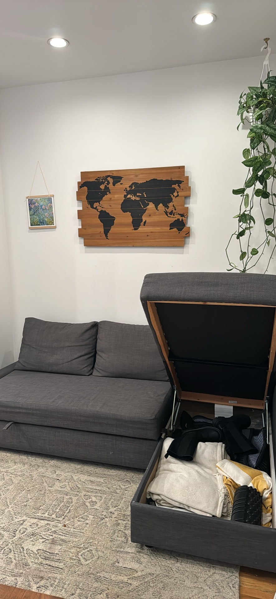 IKEA Sleeper Couch with storage - photo 2