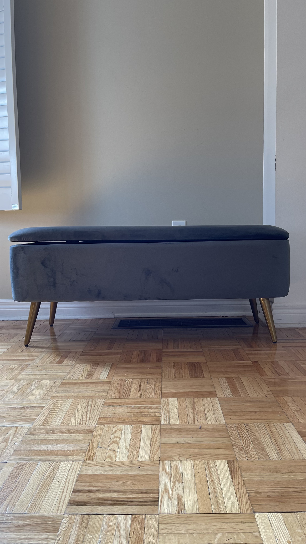 Velvet Storage Bench / Ottoman