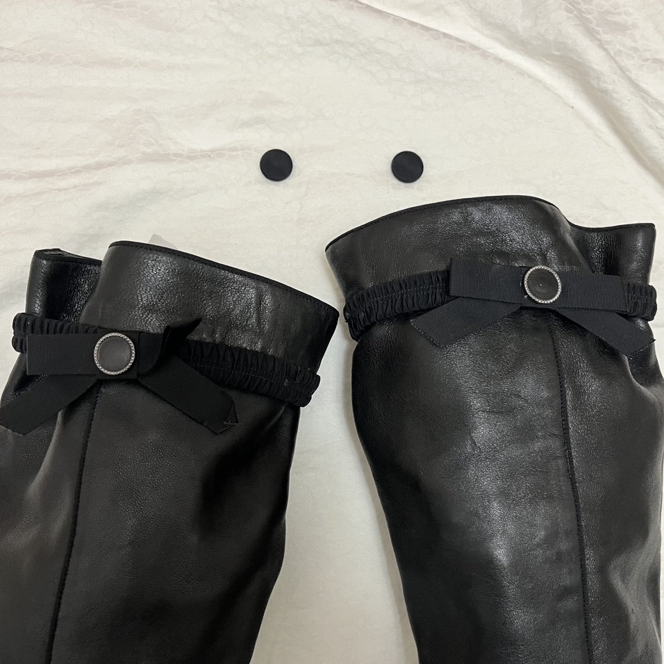 Fornarina Black Leather Boots size 39 image indicator(6)