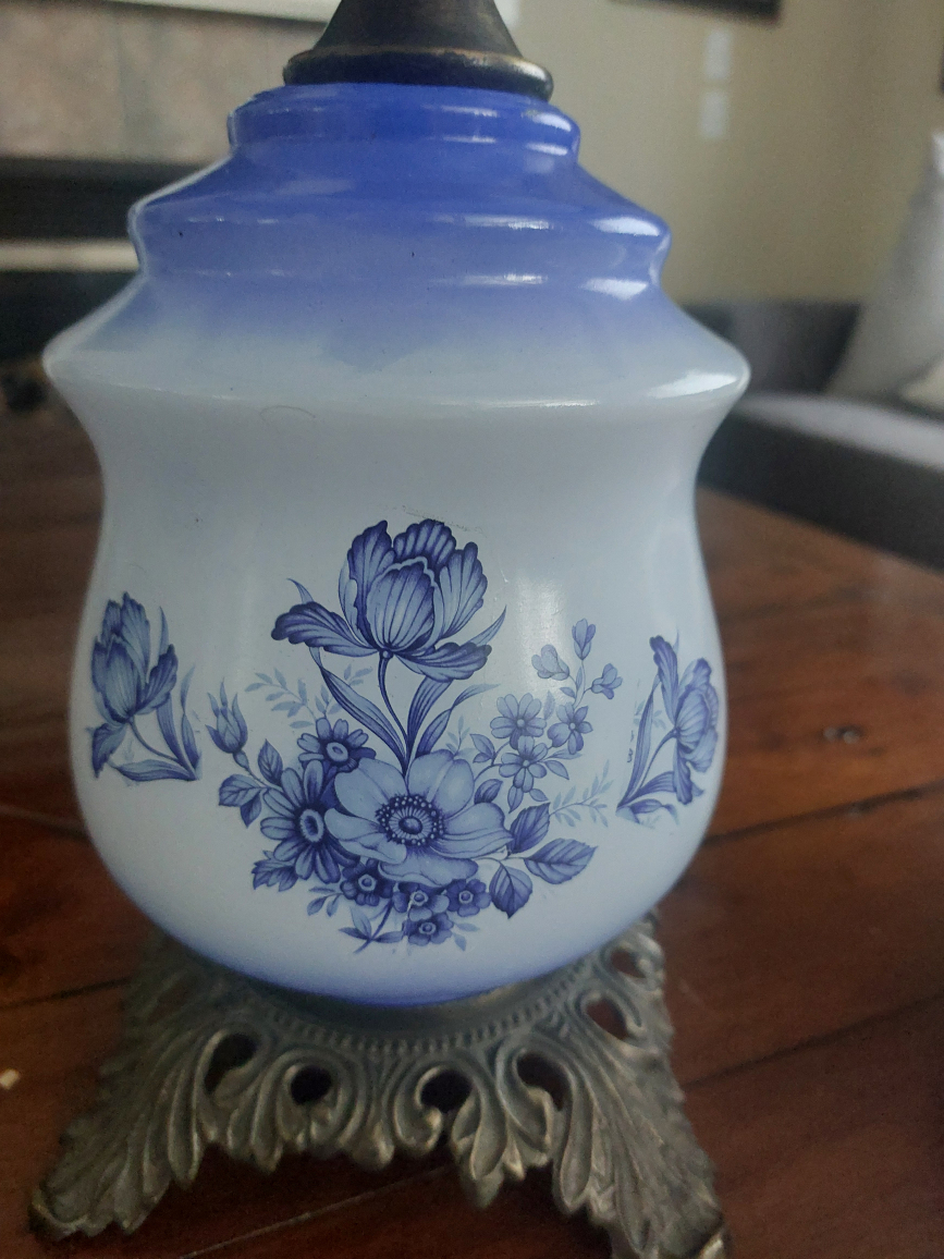 Gone with the Wind blue hurricane lamps electric - photo 3