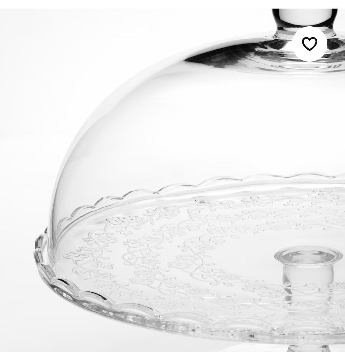 ARV BRÖLLOP Cake stand with lid, clear glass, 29 cm (11 ") - photo 4
