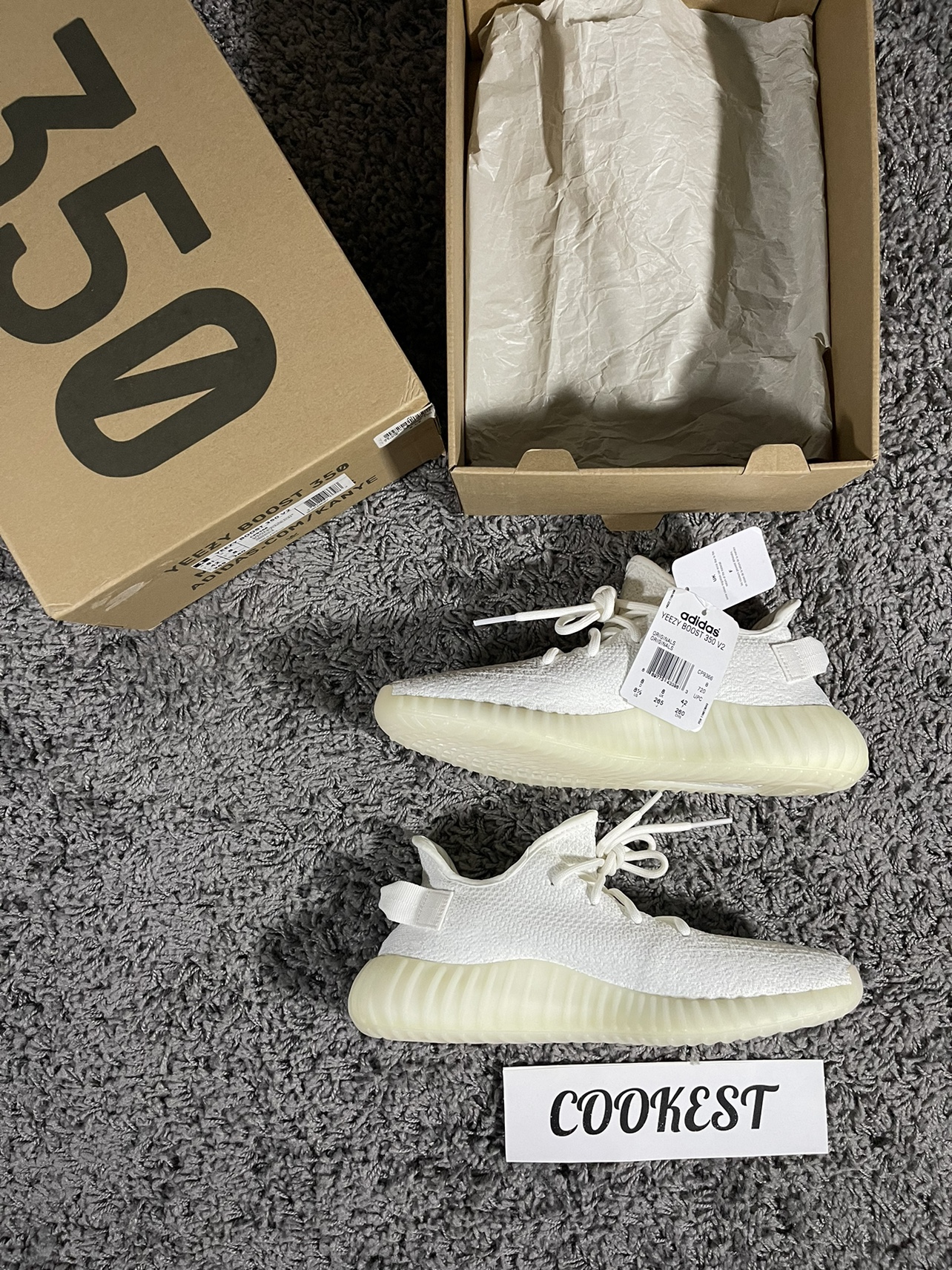 adidas Yeezy Boost 350 V2 Cream White Men US 8.5 image indicator(3)