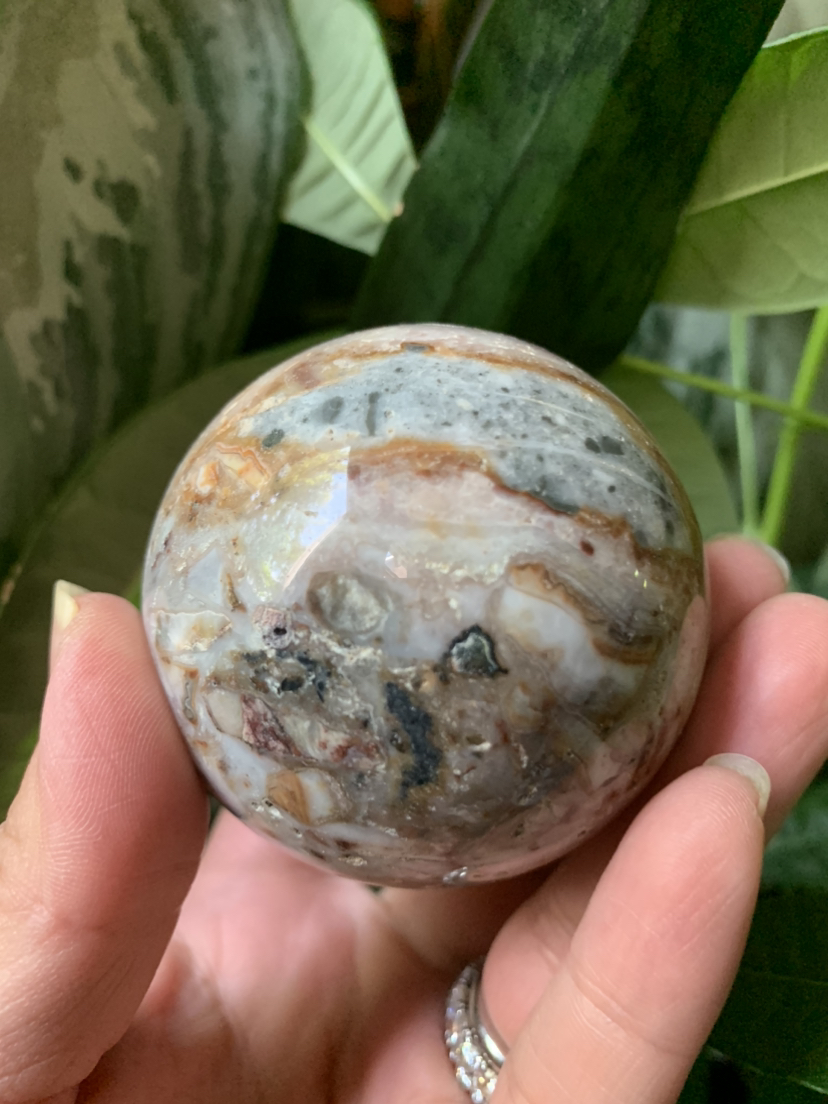 Ocean jasper sphere (a) | crystal image indicator(8)