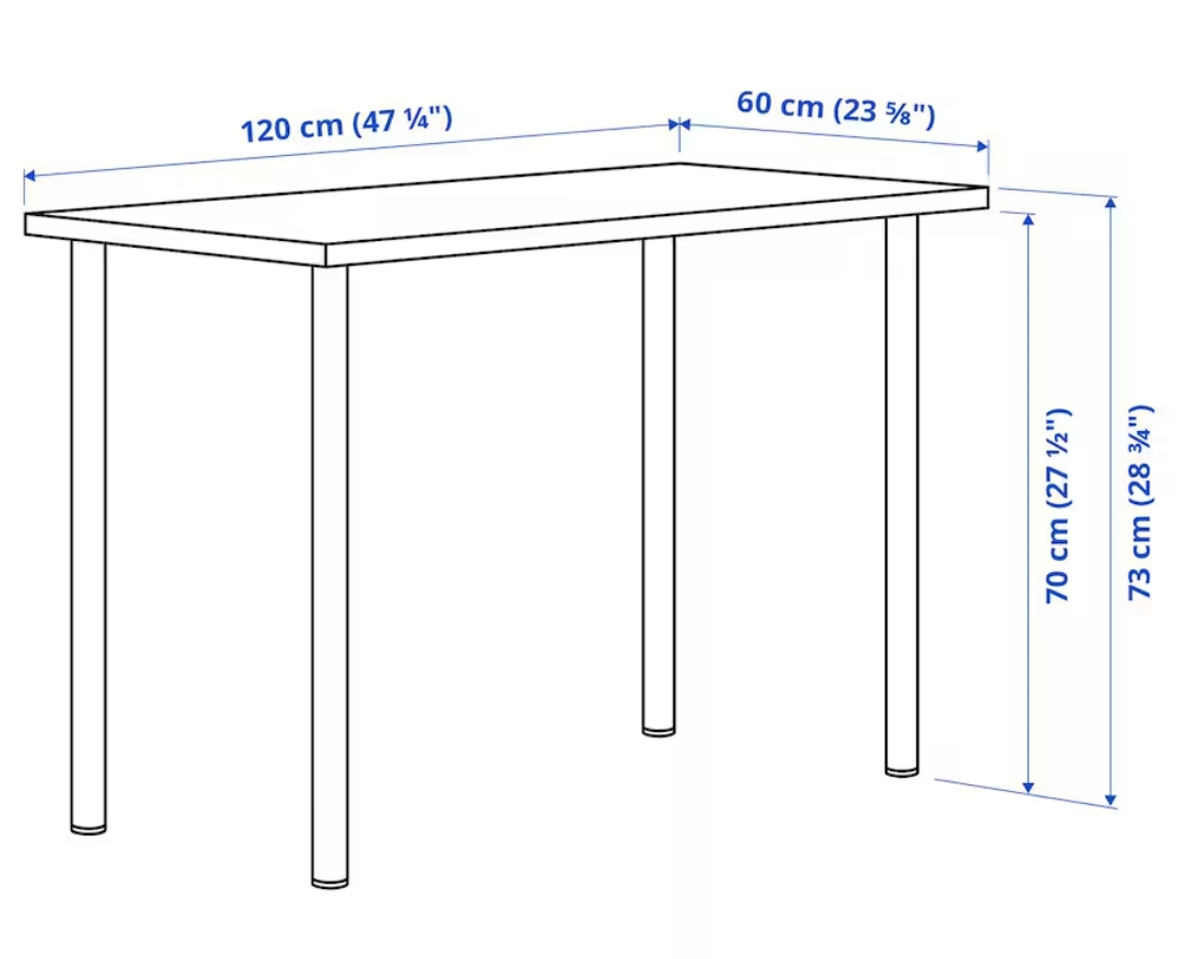 IKEA White Table / Desk Lagkapten / Adils legs - photo 5