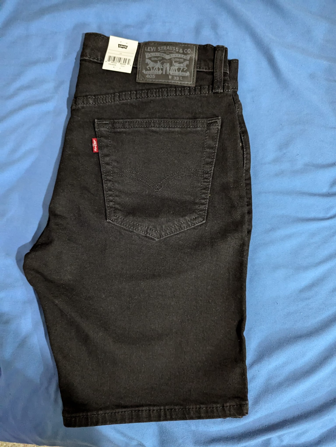 Levis 405 Standard Black Denim Shorts - photo 2