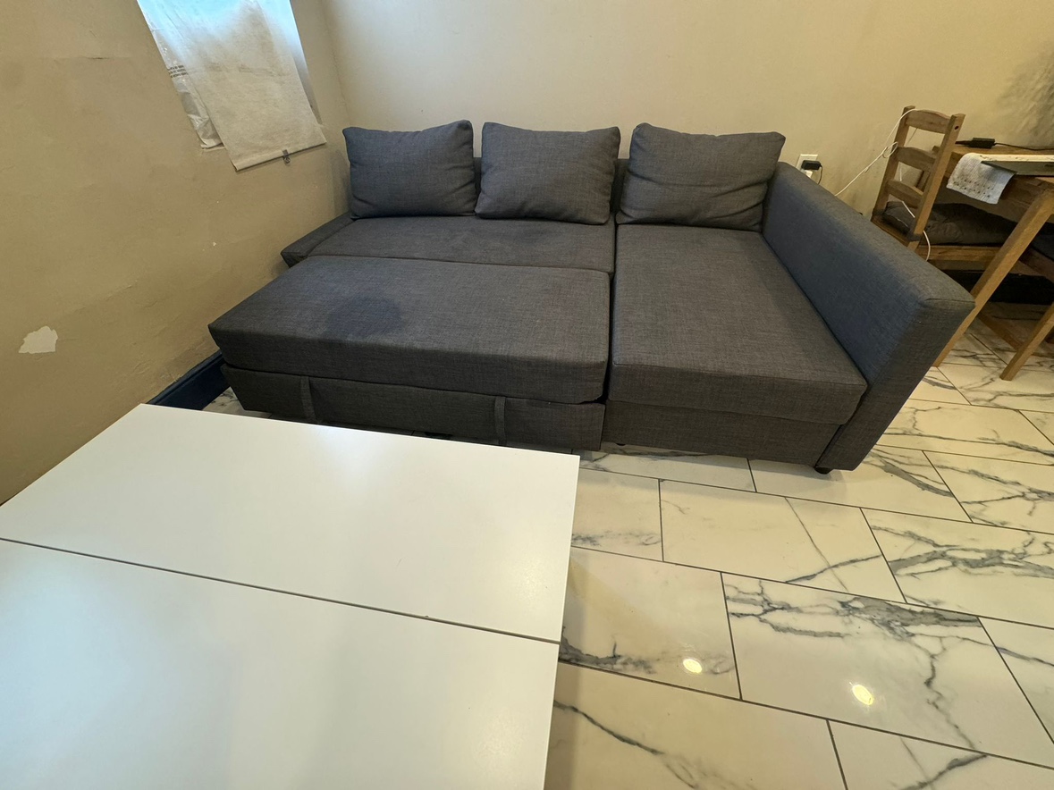 IKEA FRIHETEN Sleeper sectional, 3 seat w/ storage dark gray - photo 2