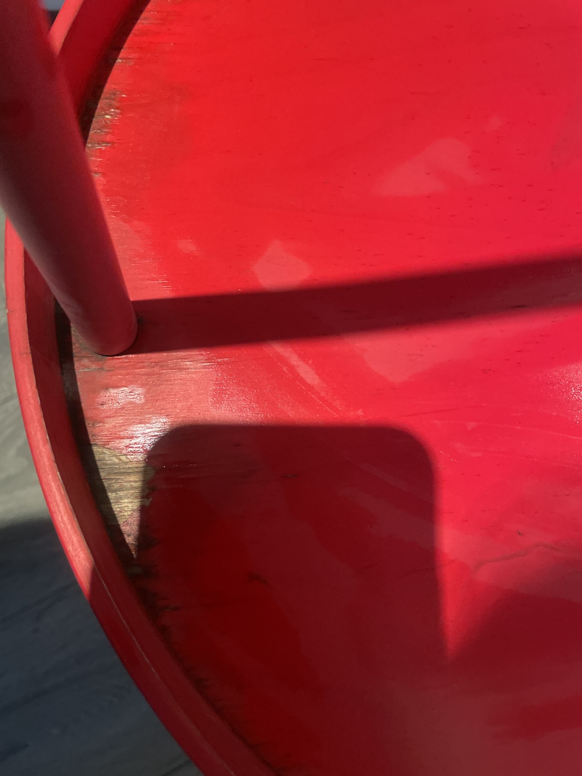 Red IKEA side table - photo 3
