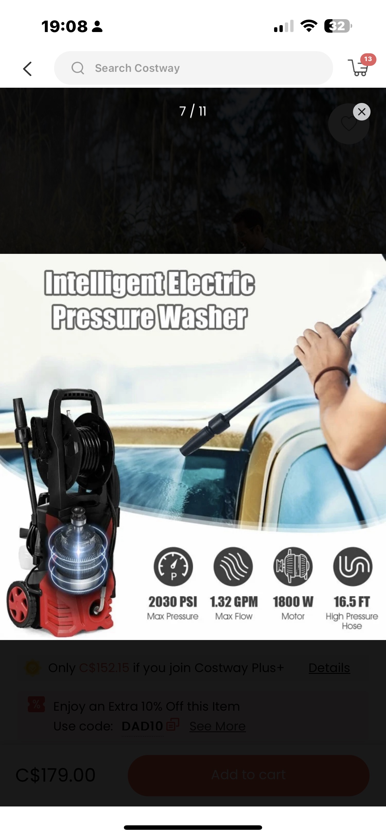 Costway 2030 PSI 1800W High Pressure Washer w/Hose Reel - photo 3