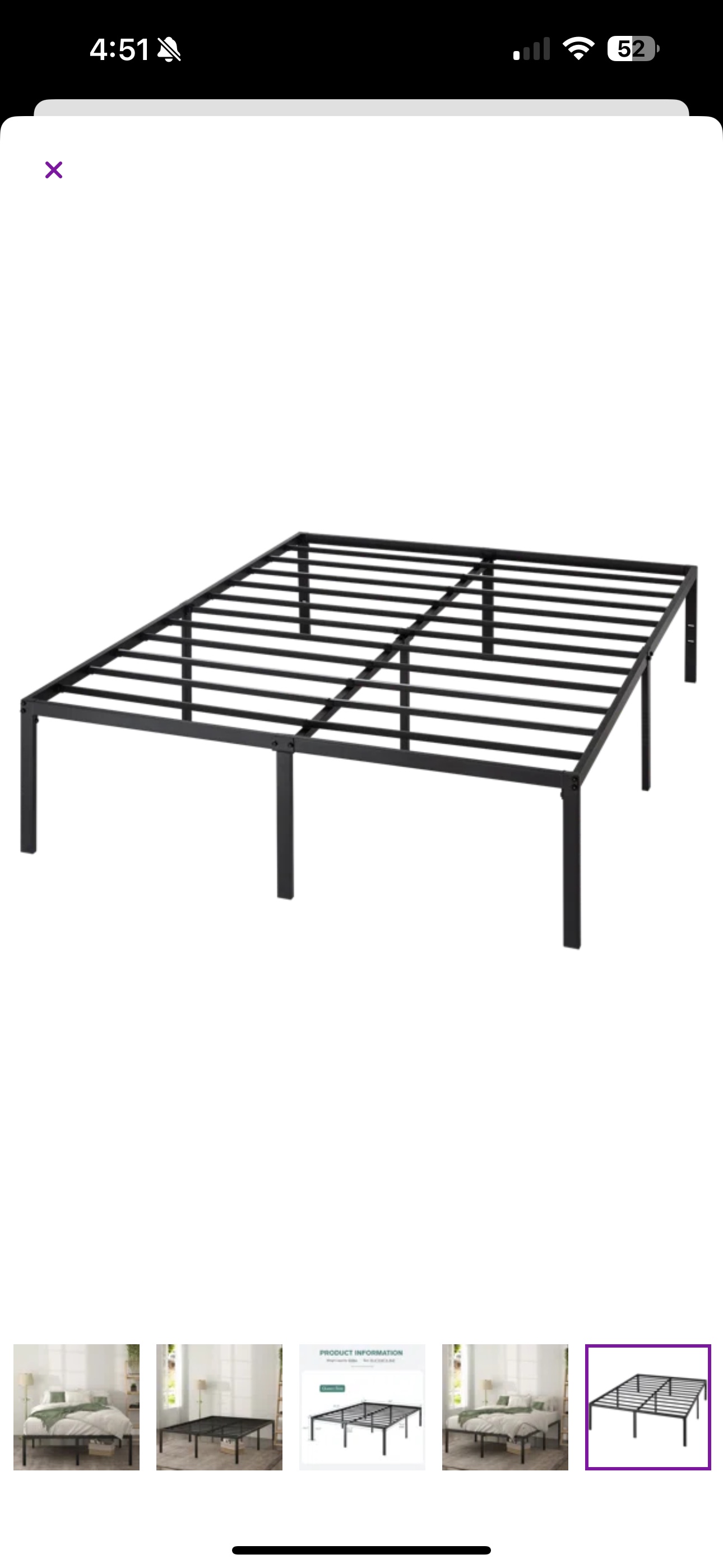 Metal bed frame - photo 2