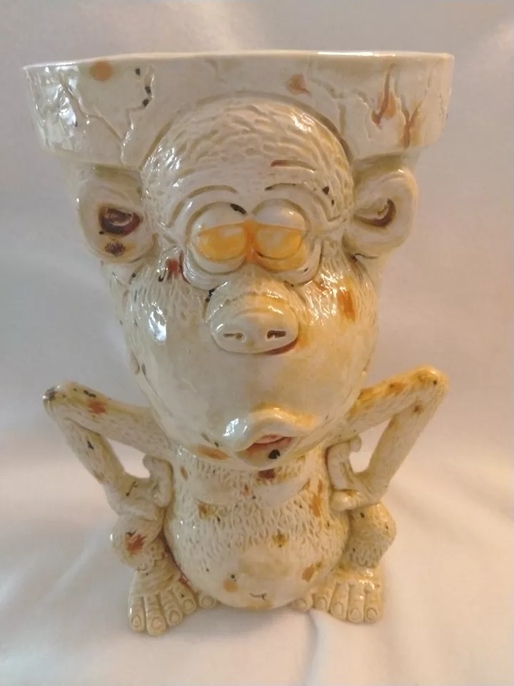 Monkey Ceramic Flower Pot