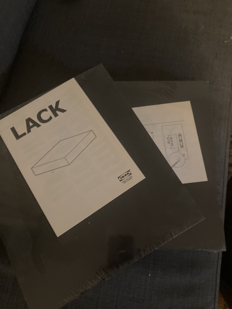 IKEA lack shelves / kitchen hanging rod
